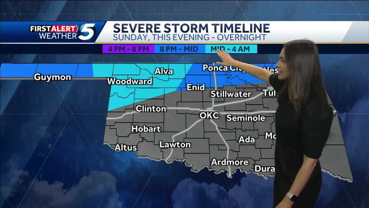 TIMELINE: Severe risk for Oklahoma Saturday