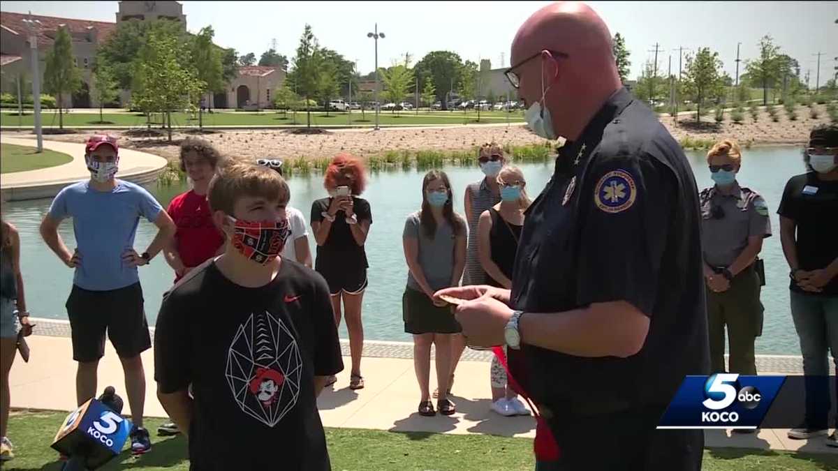 Teenager hailed a hero for saving toddler drowning at Scissortail Park ...