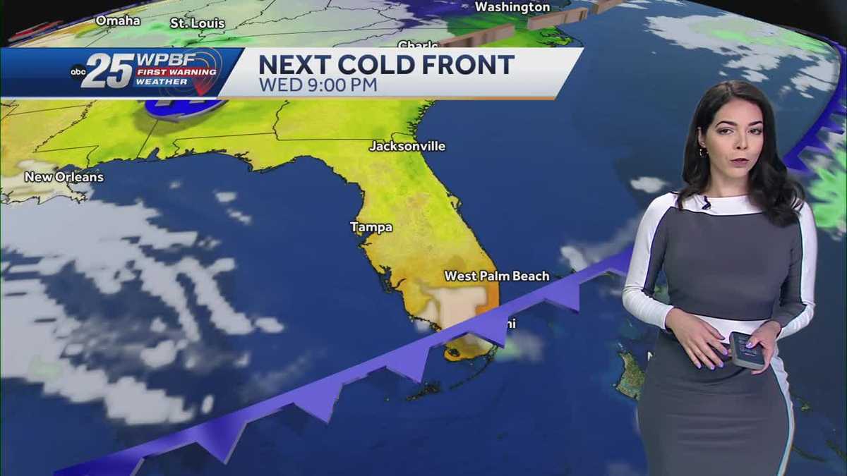 Warming up this week ahead of a cold front