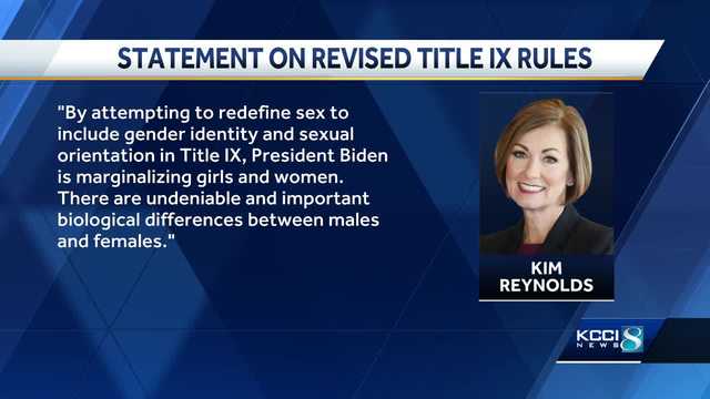 Iowa Gov. Kim Reynolds calls Biden's Title IX rules 'outrageous' - Vimarsana News