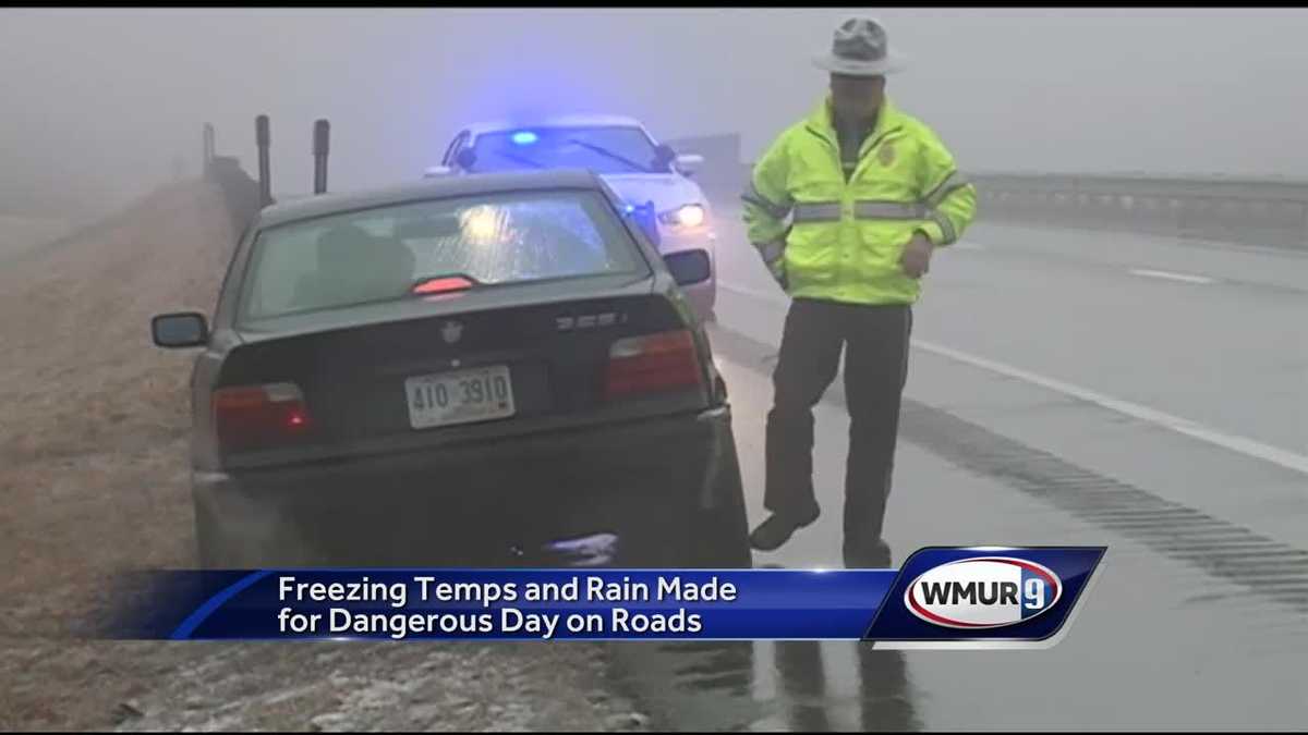 Icy roads lead to crashes