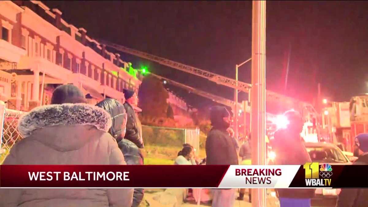 2 injured in west Baltimore rowhome fire
