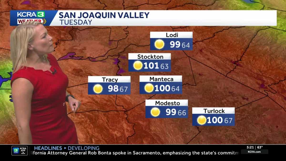 Tuesday NorCal Forecast: Heat lingers. Records could fall. - KCRA