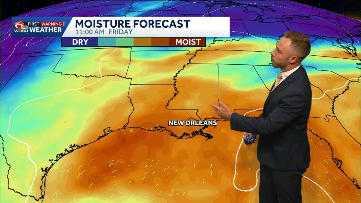 Scattered Storms Wednesday, Rain Chances Increase Across South Louisiana Late Week