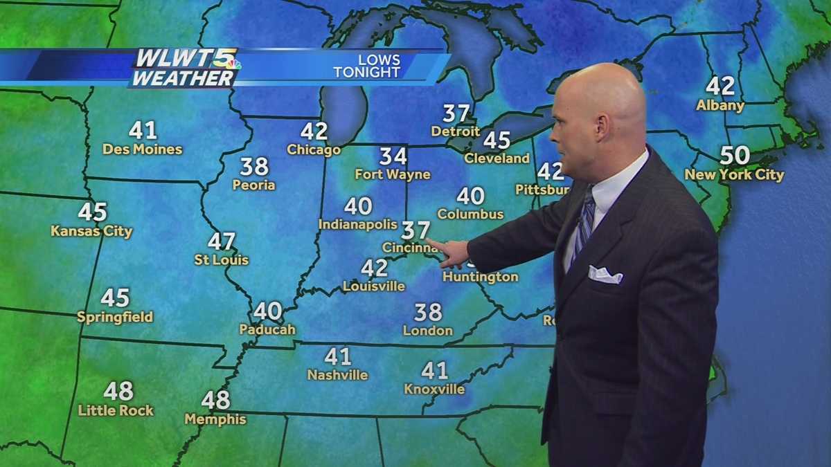 As Showers Clear Temperatures Fall