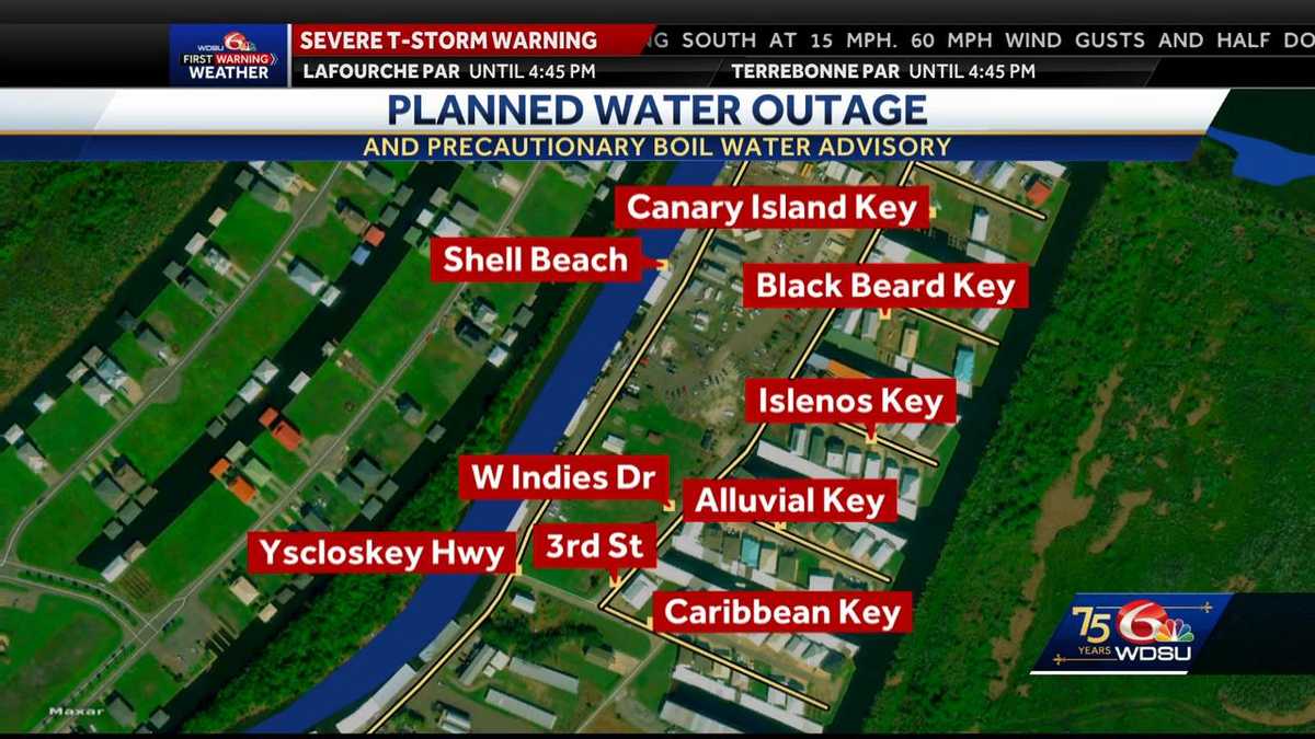 St. Bernard Parish Shell Beach water outage