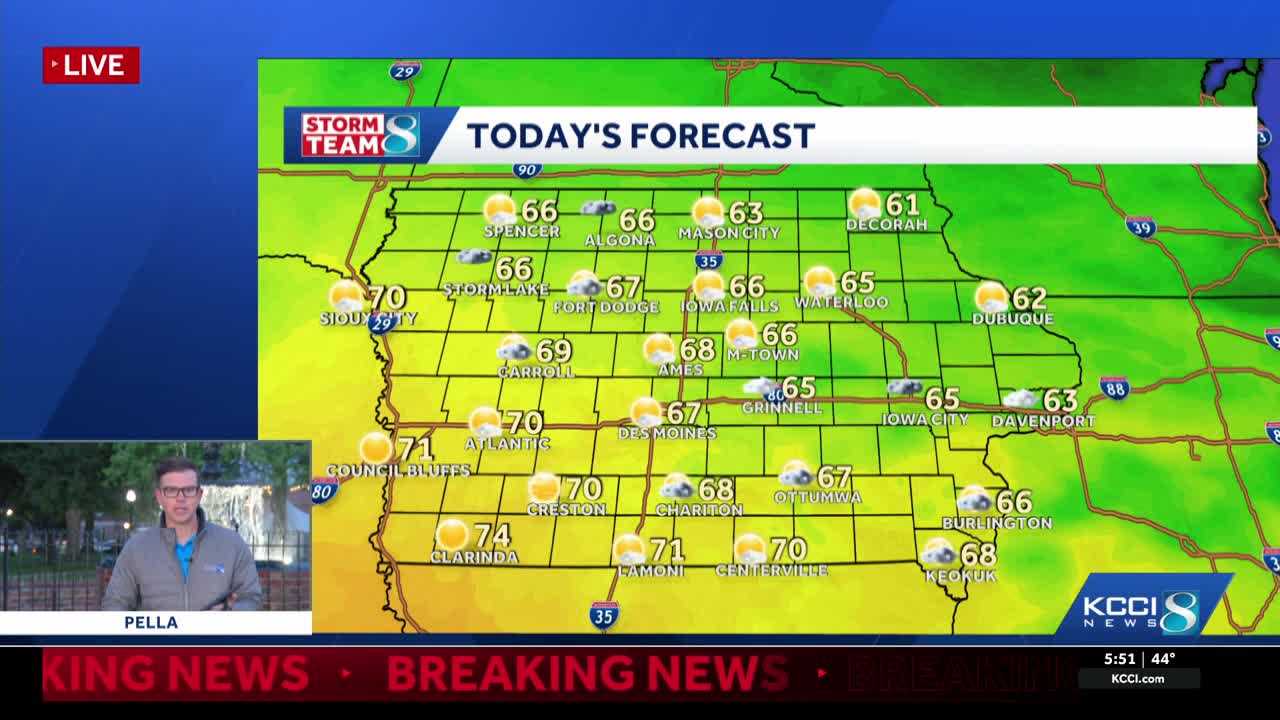 Iowa weather: Isolated morning showers Friday as we warm into the 70s