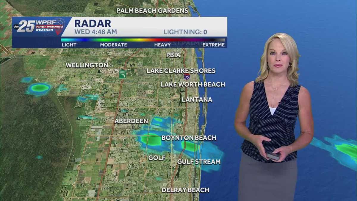 A few morning showers, then sunny for South Florida