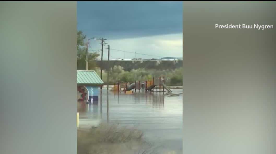 San Juan River flooding leaves Shiprock homes underwater