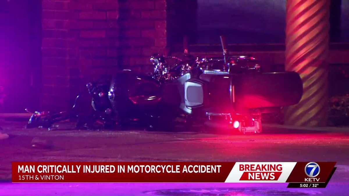 Man in critical condition after Vinton St. motorcycle crash