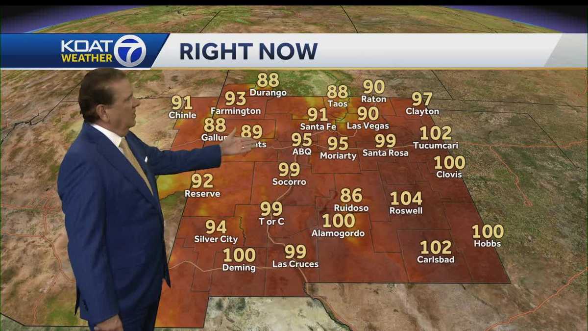 Less impact heat for New Mexico with more storms