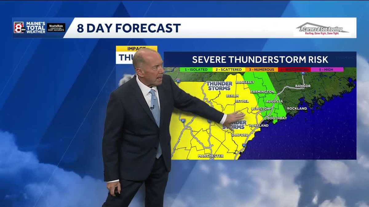 Showers and storms Thursday may become severe