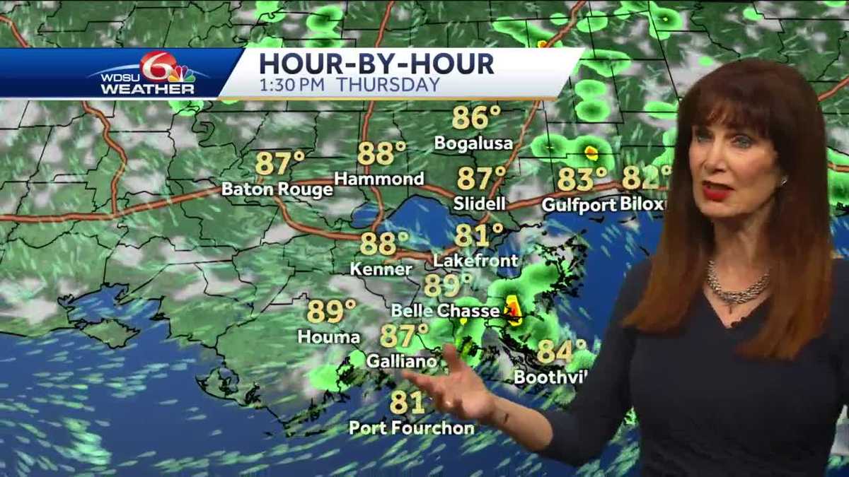 New Orleans storm forecast heat humidity weekend forecast