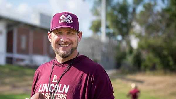 Des Moines Lincoln football coach Duane Matthess