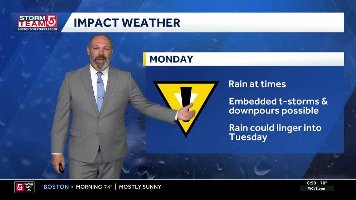  Locally heavy rain ahead bringing Impact Weather for Monday