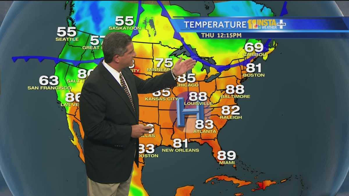 Above normal temperatures continue Thursday