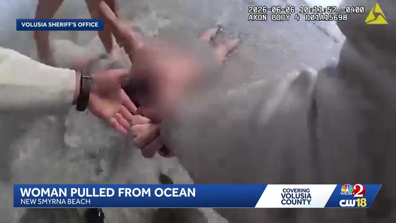 Bodycam video shows deputies help rescue woman at Florida beach