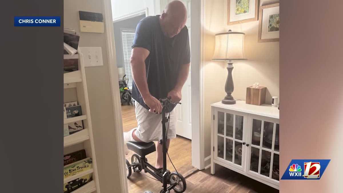 To walk with his grandson, Kernersville grandfather has ankle totally replaced through surgery
