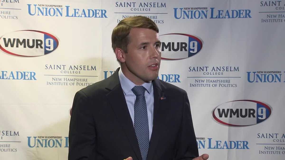 Postdebate spin room Democrat Chris Pappas, 1st CD candidate