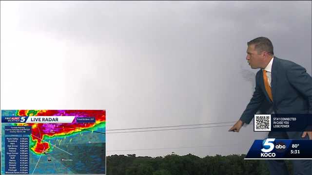 WATCH: KOCO 5 Storm Chaser Nick Smith captures tornado touchdown