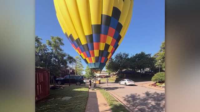 Hot air balloon pilot details landing in Oklahoma neighborhood street