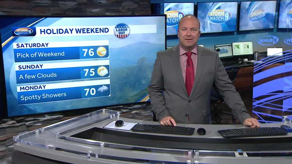 Watch Some sun, passing showers Friday; Labor Day weekend looks quiet