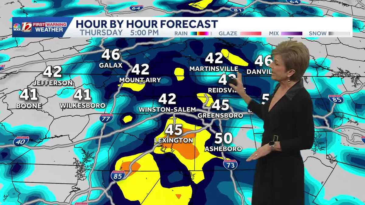 Rain likely Thursday, thunder possible in North Carolina