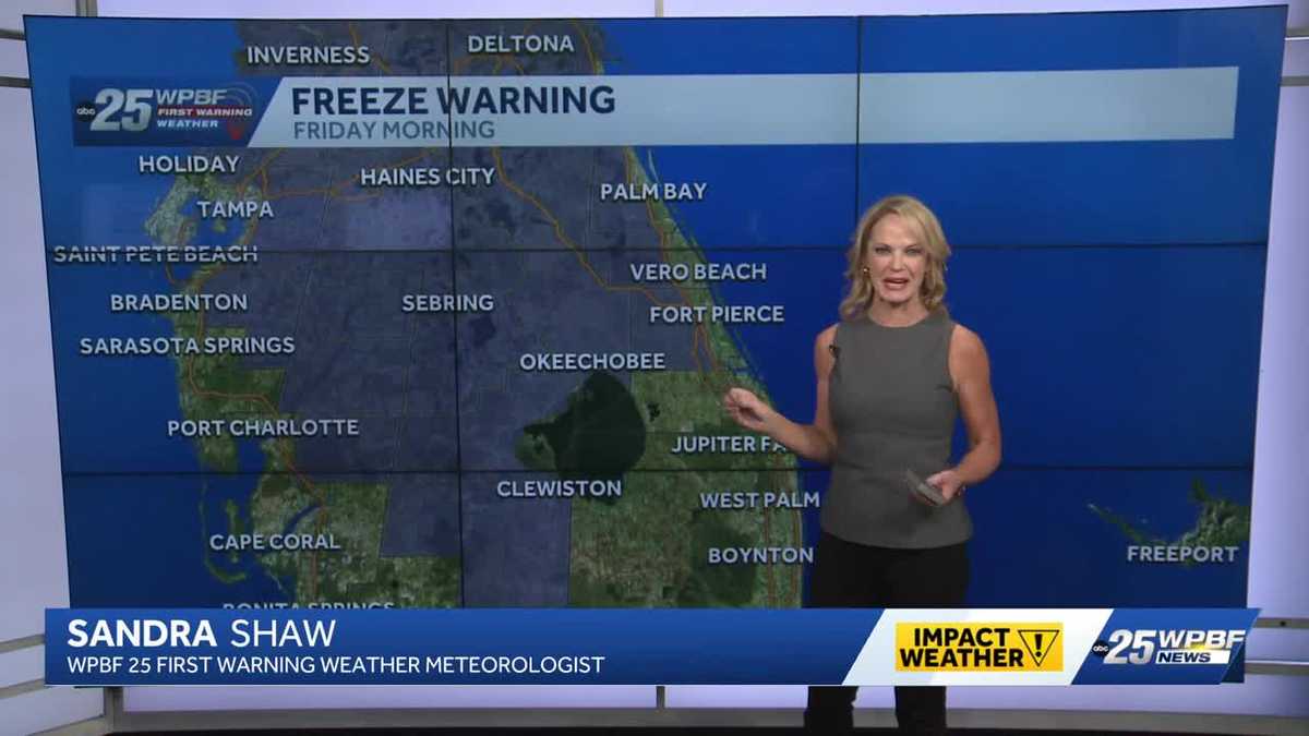 Tracking impact rain and freeze warning for South Florida