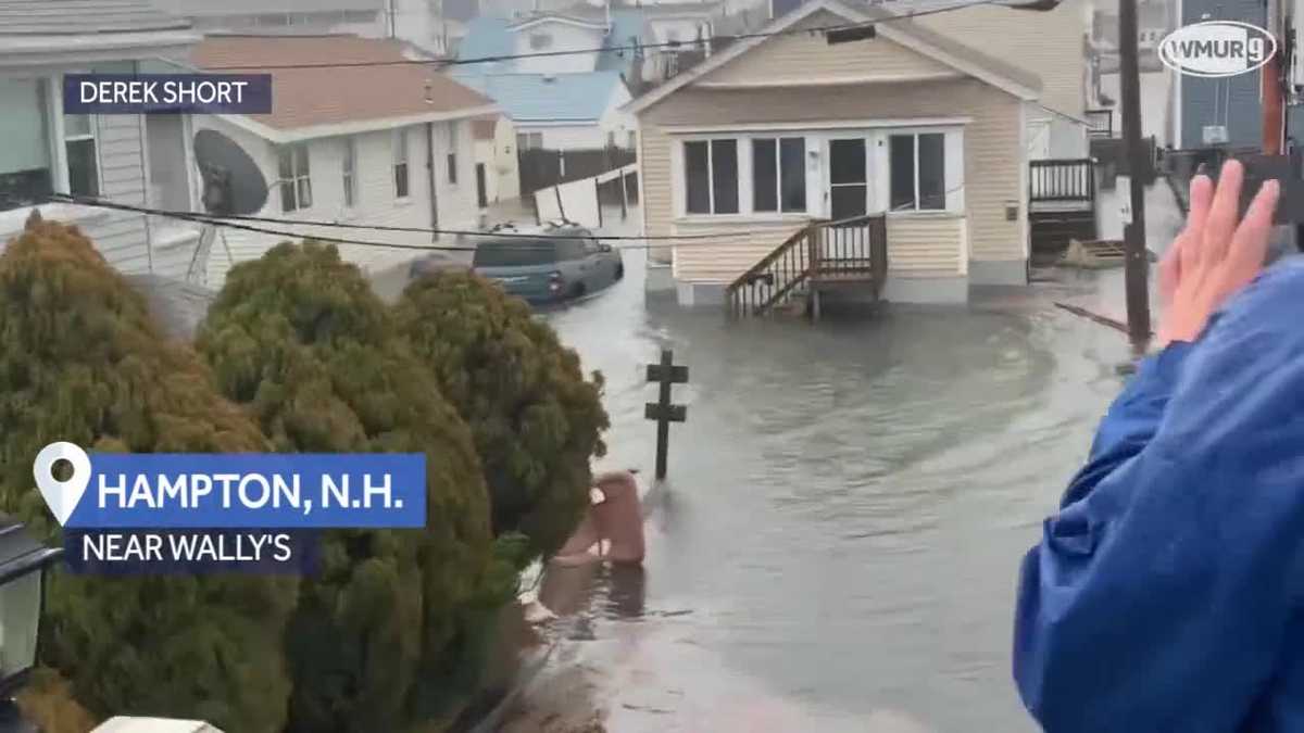 Hampton, New Hampshire flooding video Near Wally's