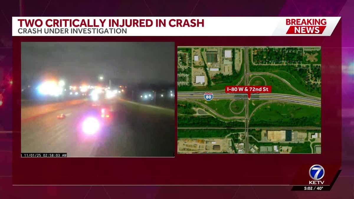 Two people critically injured after I-80 crash
