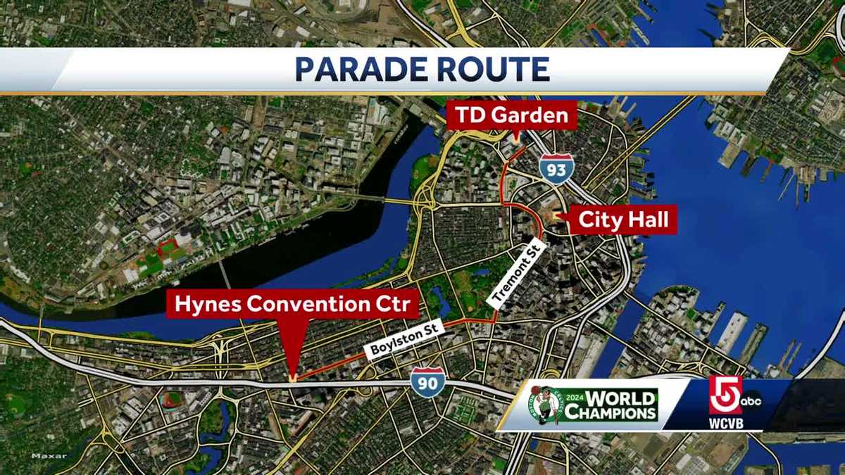 Here's the route for the Boston Celtics duck boat parade