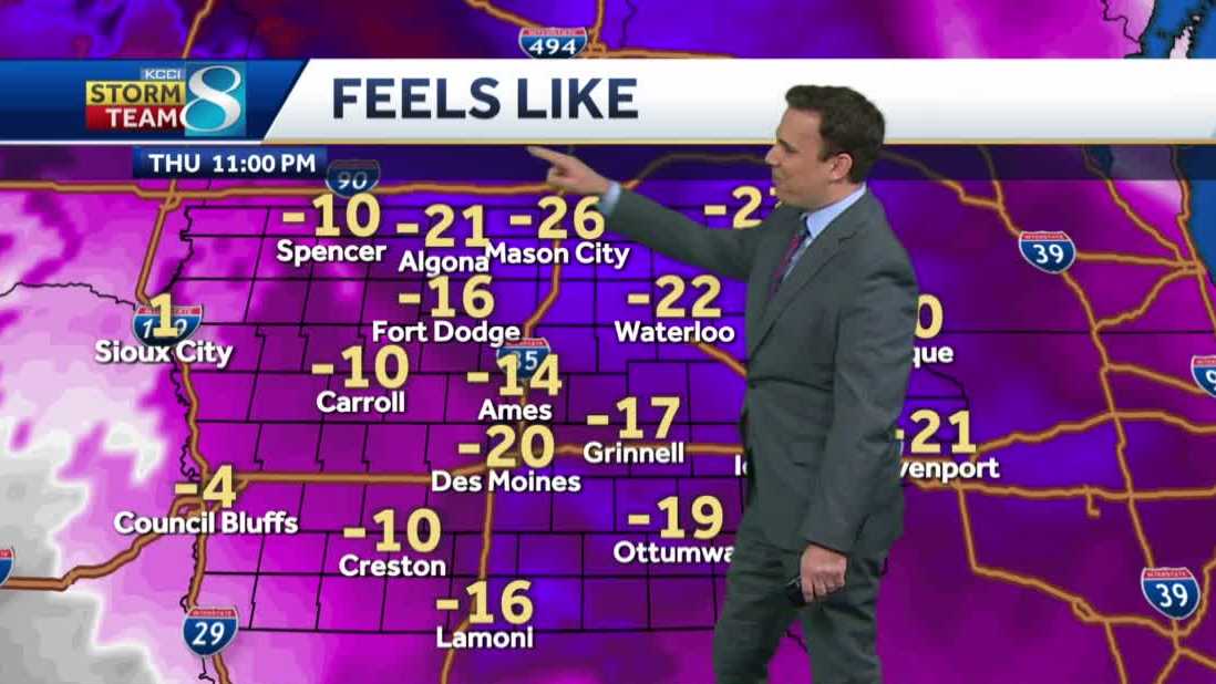 Iowa weather forecast: Cold air tonight