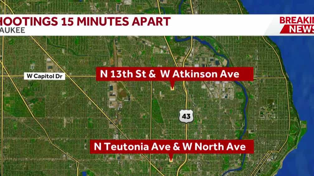 Milwaukee police investigating 2 shootings within 15-minute span