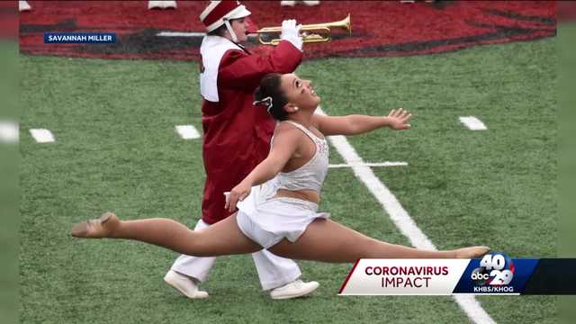 Cheerleader Porn Twirler - Former Razorback twirler's competition schedule altered due to coronavirus