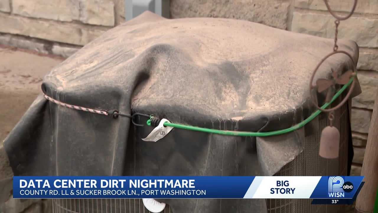 wisn.com - Emily Pofahl - Port Washington couple has near-constant layer of dust from data center construction