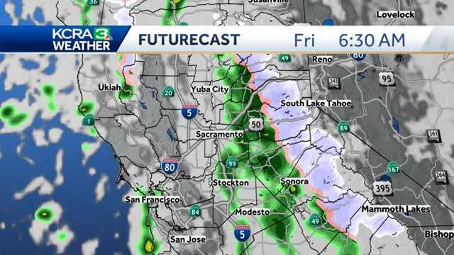 Storm moves into Northern California today