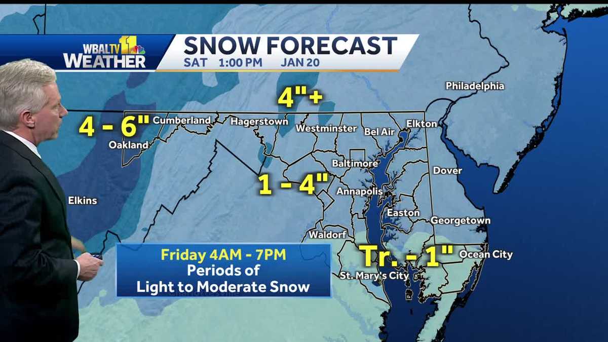 Baltimore, Maryland weather: Snow coming all day Friday