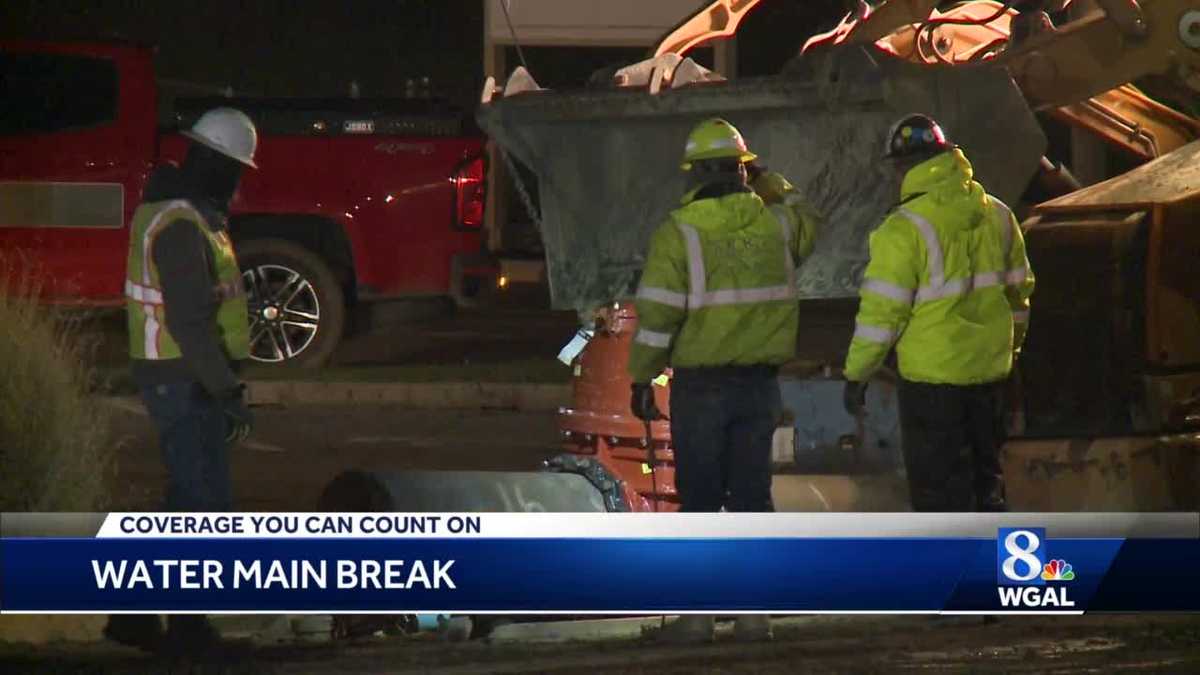 Crews repair broken water main in Dauphin County, Pa.