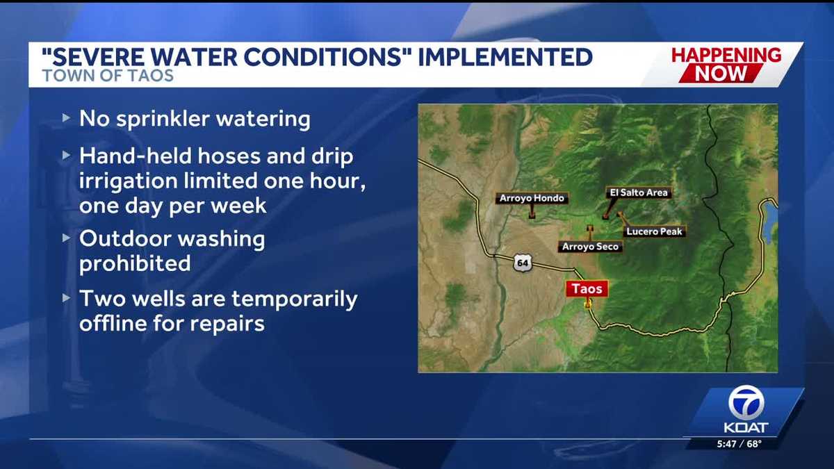 Town of Taos under Phase 4 Water Restrictions