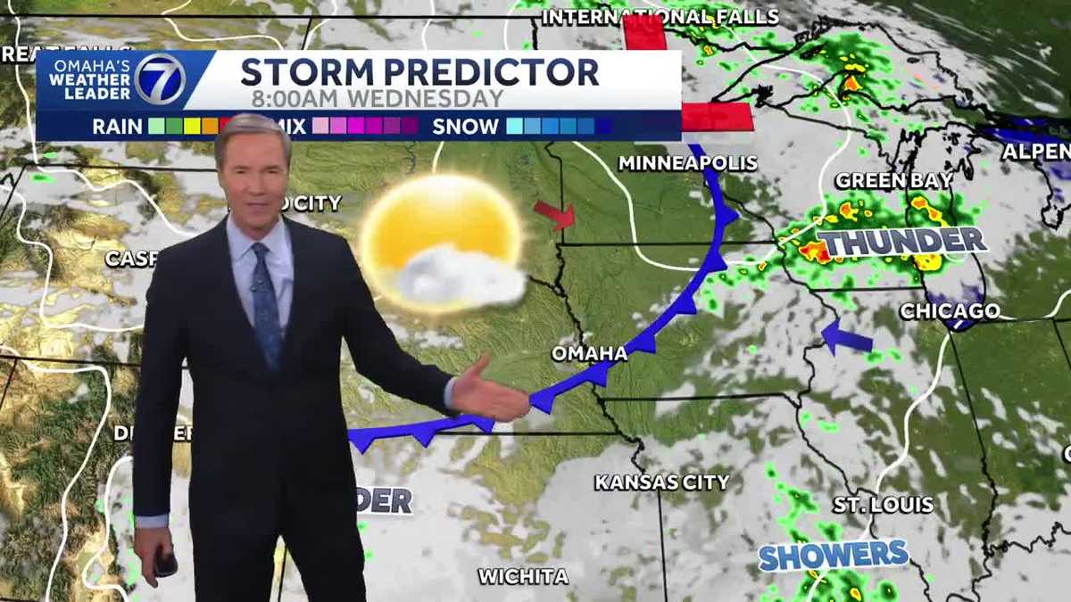 Warmer Wednesday for the Omaha area with more sunshine
