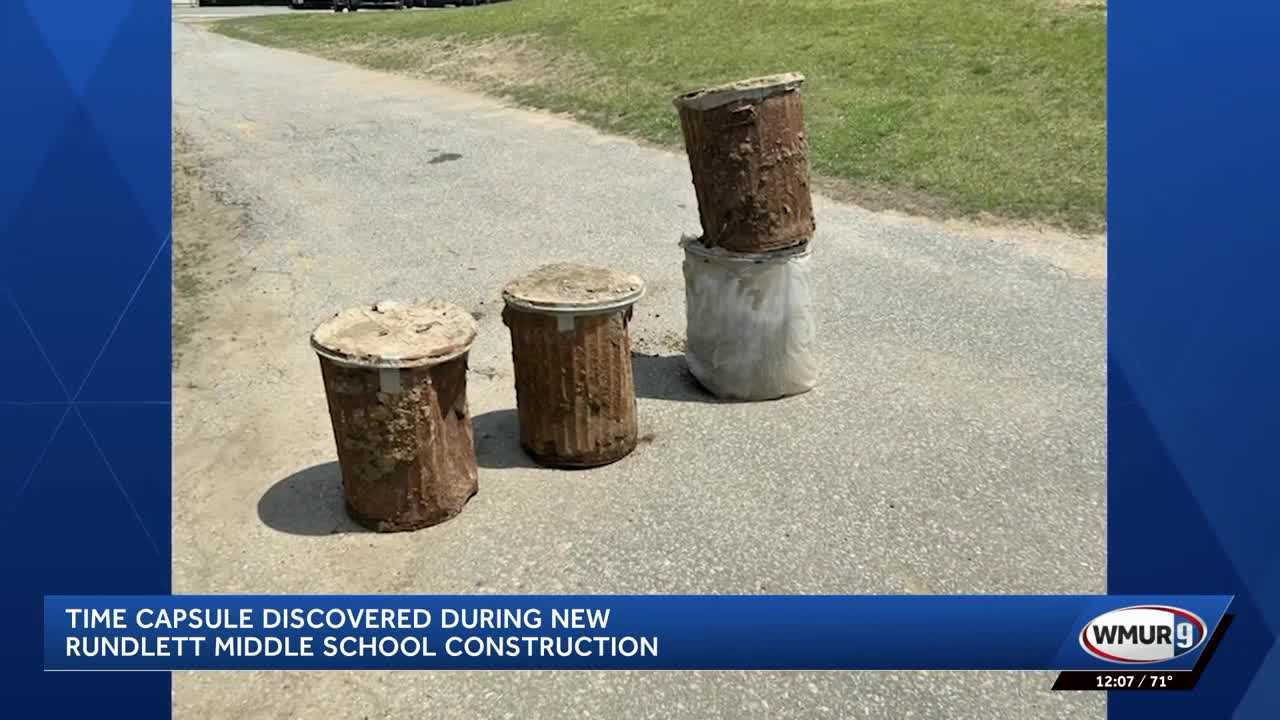 wmur.com - Ricky Podgorski - Rundlett Middle School staff unearth decades-old time capsules during construction of new building