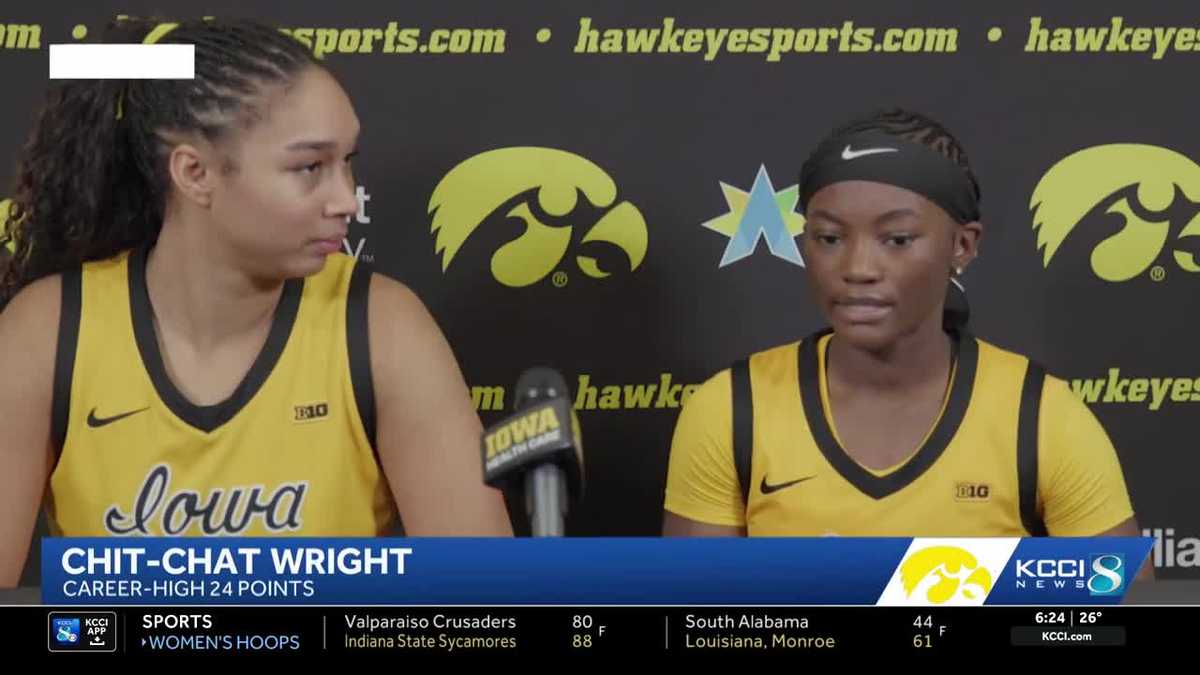 Wright scores career-high 24 to help No. 14 Iowa women beat No. 20 Nebraska