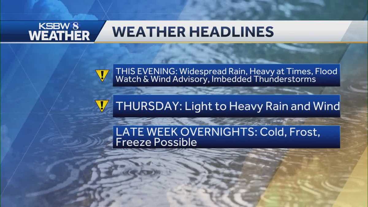 Widespread rain continues as Flood Watch and Wind advisory remain