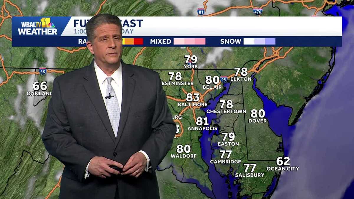 Scattered storms possible Wednesday in Baltimore