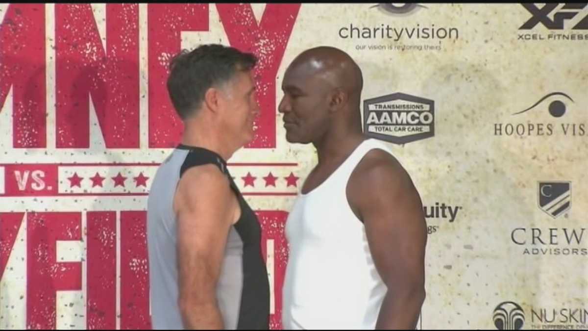 Romney, Holyfield weigh in for charity boxing match