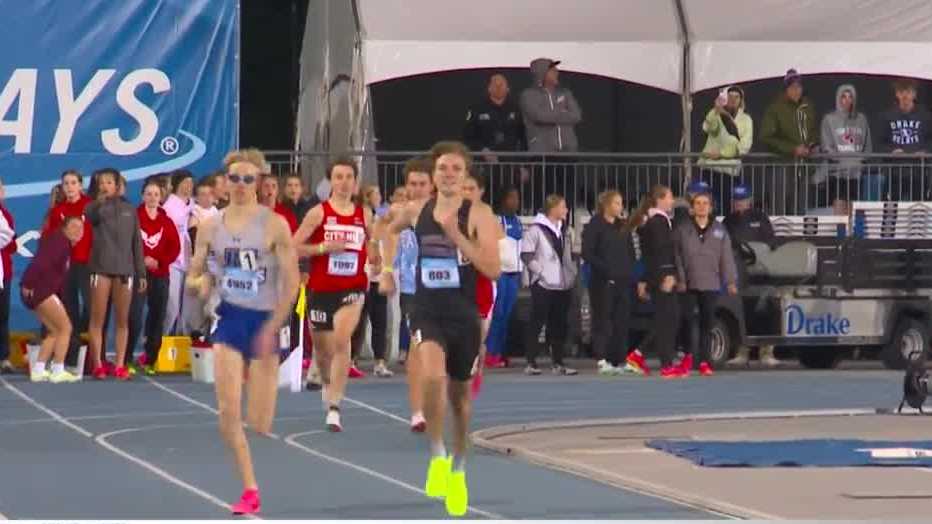 Simeon Birnbaum bests an all-star field to win the boys mile at