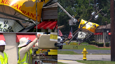 Truck strikes power pole near Pooler restaurant, forcing temporary closurewjcl