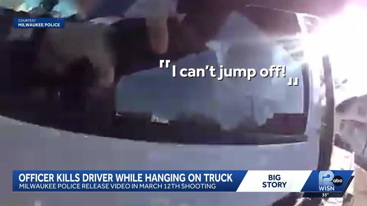 WATCH: Body camera shows Wisconsin officer hang from moving truck before deadly shooting