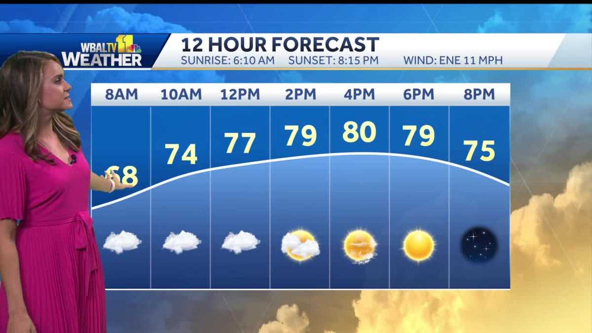 Mid 80s, partly cloudy Wednesday