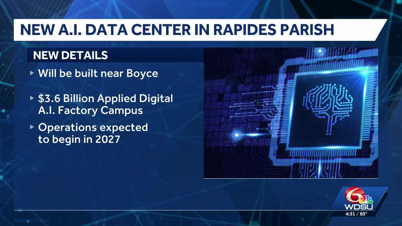 Louisiana announces $3.6 billion AI data center near Boyce